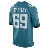 Men's Nike Tyler Shatley Teal Jacksonville Jaguars Game Jersey