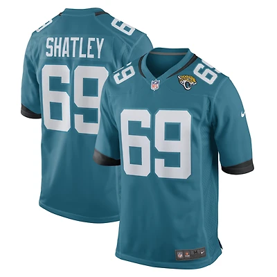 Men's Nike Tyler Shatley Teal Jacksonville Jaguars Game Jersey