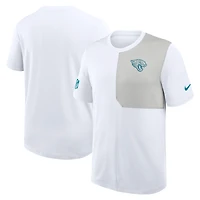 Men's Nike White Jacksonville Jaguars Sideline UV Dri-Fit Coach Shirt