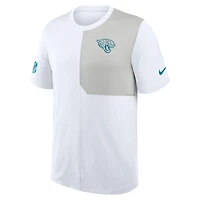 Men's Nike White Jacksonville Jaguars Sideline UV Dri-Fit Coach Shirt