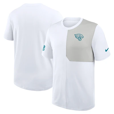 Men's Nike White Jacksonville Jaguars Sideline UV Dri-Fit Coach Shirt