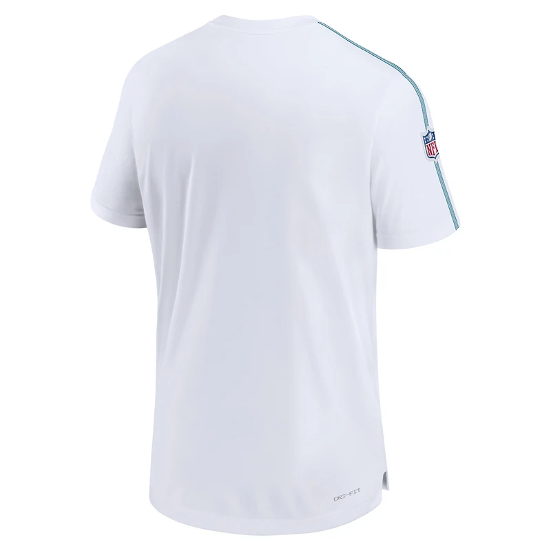 Men's Nike White Jacksonville Jaguars Throwback Sideline Alternate Logo Coach Performance Top