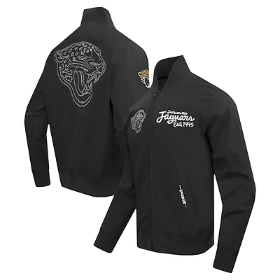 Men's Pro Standard Black Jacksonville Jaguars Paint The City Twill Full-Zip Jacket