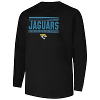Men's Profile  Black Jacksonville Jaguars Big & Tall Pop Long Sleeve T-Shirt