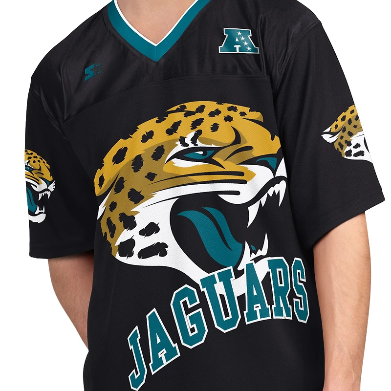 Pack de t-shirts à manches courtes et longues Starter noir blanc Jacksonville Jaguars pour homme