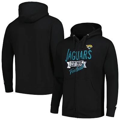 Sweat à capuche entièrement zippé Starter Black Jacksonville Jaguars Domestic Post Season pour hommes
