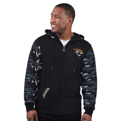 Men's Starter Black Jacksonville Jaguars Thursday Night Gridiron Full-Zip Hoodie