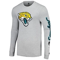 Men's Starter Heather Gray Jacksonville Jaguars Halftime Long Sleeve T-Shirt