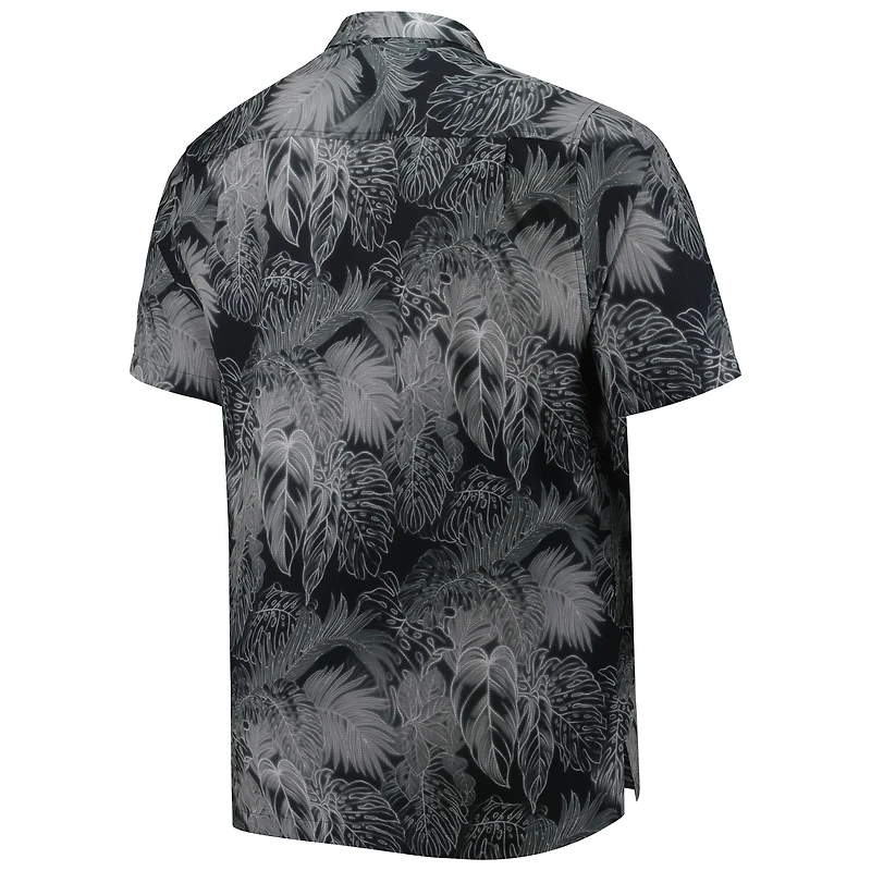 Chemise boutonnée pour homme Tommy Bahama Black Jacksonville Jaguars Big & Tall Coast Luminescent Fronds Camp IslandZone