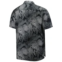 Chemise boutonnée pour homme Tommy Bahama Black Jacksonville Jaguars Big & Tall Coast Luminescent Fronds Camp IslandZone