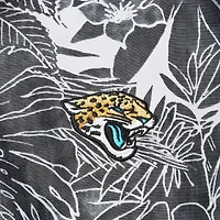 Men's Tommy Bahama Black Jacksonville Jaguars Coconut Point Playa Floral IslandZone Button-Up Shirt