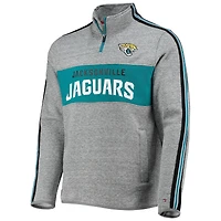 Men's Tommy Hilfiger Heathered Gray Jacksonville Jaguars Mario Quarter-Zip Jacket