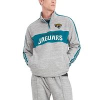 Men's Tommy Hilfiger Heathered Gray Jacksonville Jaguars Mario Quarter-Zip Jacket