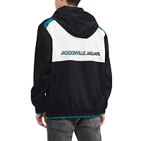 Haut à capuche demi-zip Tommy Hilfiger pour hommes, bleu sarcelle/blanc, Jacksonville Jaguars Carter