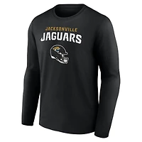 T-shirt à manches longues noir pour homme Travis Etienne Jr., avec nom et numéro de l'équipe des Jaguars Jacksonville.