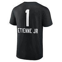T-shirt noir pour homme Travis Etienne Jr. avec nom et numéro de l'équipe des Jaguars Jacksonville