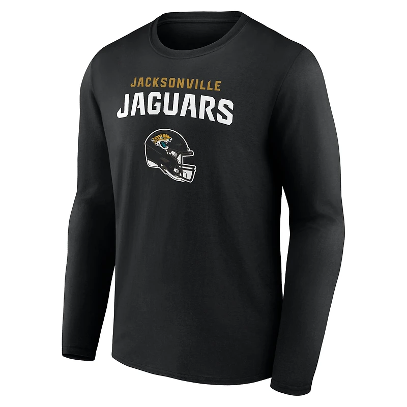 T-shirt à manches longues noir Trevor Lawrence pour homme, avec nom et numéro de l'équipe des Jaguars Jacksonville
