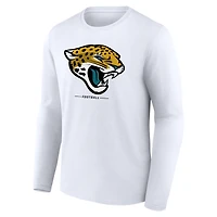 Men's  White Jacksonville Jaguars Team Lockup Long Sleeve T-Shirt