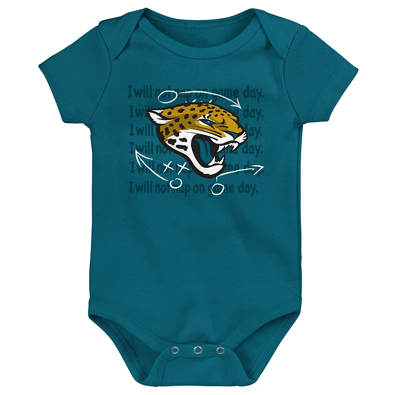 Ensemble de 3 bodys Starter pour nouveau-nés et nourrissons des Jacksonville Jaguars Team
