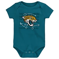 Ensemble de 3 bodys Starter pour nouveau-nés et nourrissons des Jacksonville Jaguars Team