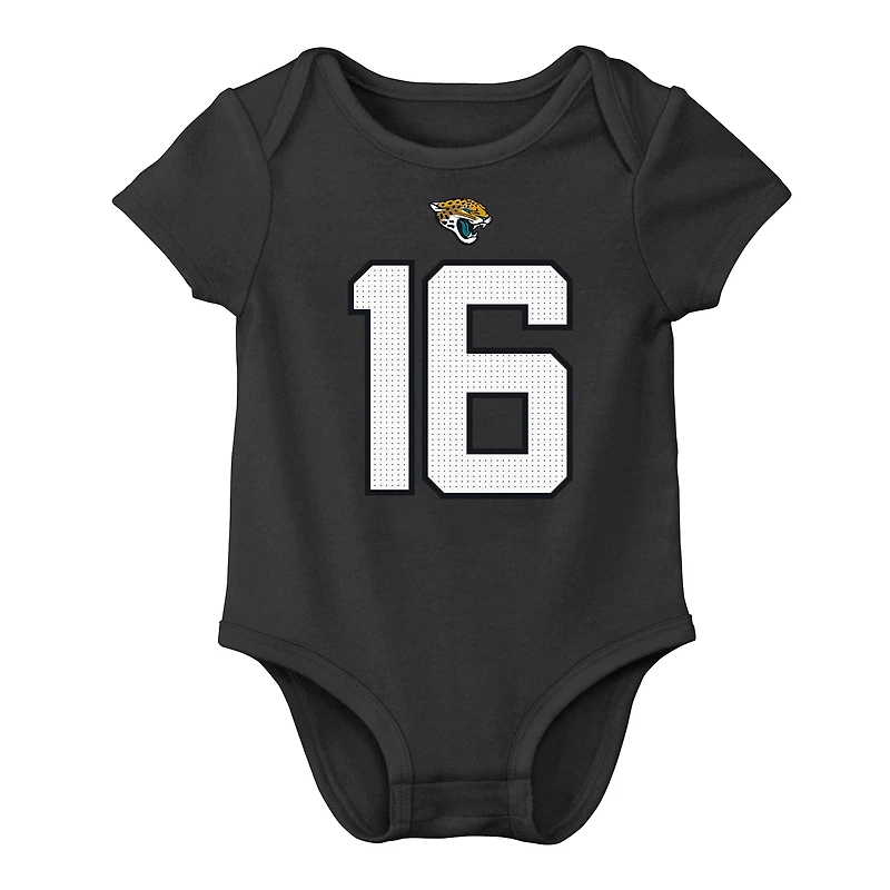 Newborn & Infant Nike Trevor Lawrence Charcoal Jacksonville Jaguars Player Name Number Bodysuit
