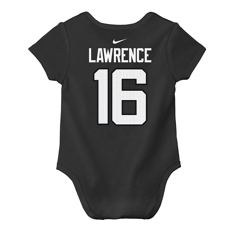 Newborn & Infant Nike Trevor Lawrence Charcoal Jacksonville Jaguars Player Name Number Bodysuit