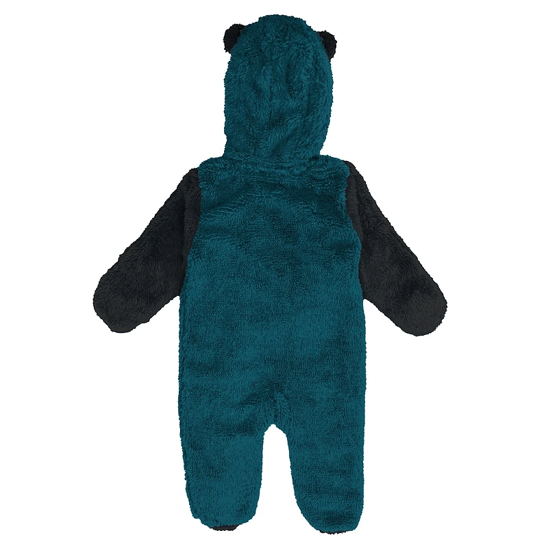 Grenouillère polaire à fermeture éclair intégrale pour nouveau-né et nourrisson, motif Jacksonville Jaguars, bleu sarcelle