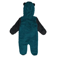 Grenouillère polaire à fermeture éclair intégrale pour nouveau-né et nourrisson, motif Jacksonville Jaguars, bleu sarcelle