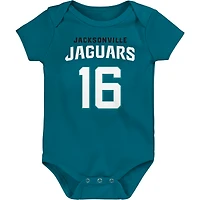 Nouveau-né et bébé Trevor Lawrence Teal Jacksonville Jaguars Mainliner Player Name & Number Body