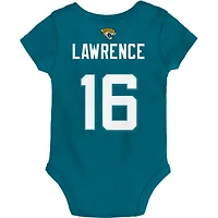 Nouveau-né et bébé Trevor Lawrence Teal Jacksonville Jaguars Mainliner Player Name & Number Body