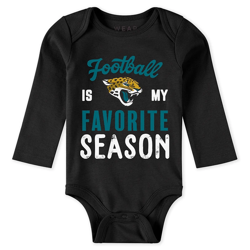 Newborn & Infant WEAR by Erin Andrews Jacksonville Jaguars Three-Piece Turn Me Around Bodysuits Pant Set