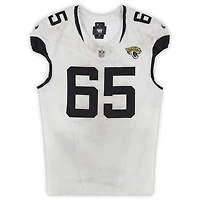 Patrick Mekari Jacksonville Jaguars Game-Used #65 White Nike Jersey vs. Arizona Cardinals on November 23, 2025