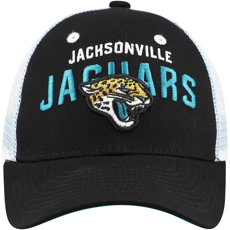 Chapeau réglable noir Jacksonville Jaguars Core Lockup Trucker pour enfants d'âge préscolaire