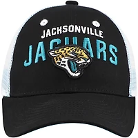 Chapeau réglable noir Jacksonville Jaguars Core Lockup Trucker pour enfants d'âge préscolaire