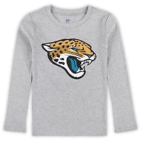 Ensemble de nuit avec t-shirt et pantalon à manches longues pour enfants d'âge préscolaire gris chiné des Jacksonville Jaguars
