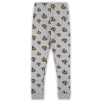 Ensemble de nuit avec t-shirt et pantalon à manches longues pour enfants d'âge préscolaire gris chiné des Jacksonville Jaguars