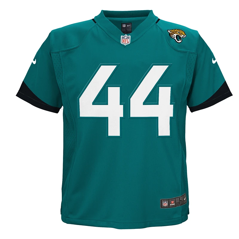 Maillot de match des Jacksonville Jaguars Nike Travon Walker pour enfants d'âge préscolaire, bleu sarcelle