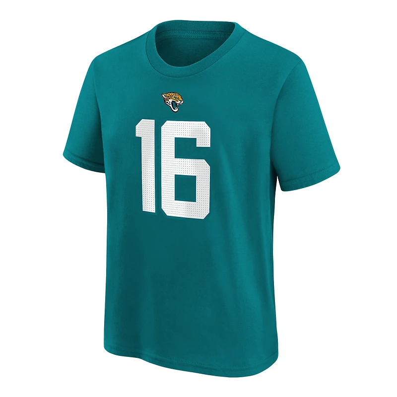 T-shirt Nike Trevor Lawrence Teal Jacksonville Jaguars avec nom et numéro du joueur pour enfant