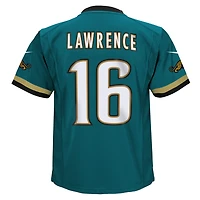 Maillot de jeu Nike Trevor Lawrence Teal Jacksonville Jaguars Prowler Throwback Player Game pour enfants d'âge préscolaire