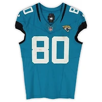 Quintin Morris Jacksonville Jaguars Game-Used #80 Teal Nike Jersey vs. New York Jets on December 14, 2025
