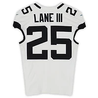 Rayuan Lane III Jacksonville Jaguars Game-Used #25 White Nike Jersey vs. Houston Texans on November 9, 2025