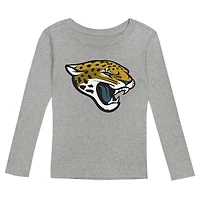 Ensemble de nuit pour tout-petit avec t-shirt à manches longues et pantalon gris chiné des Jaguars Jacksonville