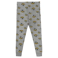 Ensemble de nuit pour tout-petit avec t-shirt à manches longues et pantalon gris chiné des Jaguars Jacksonville