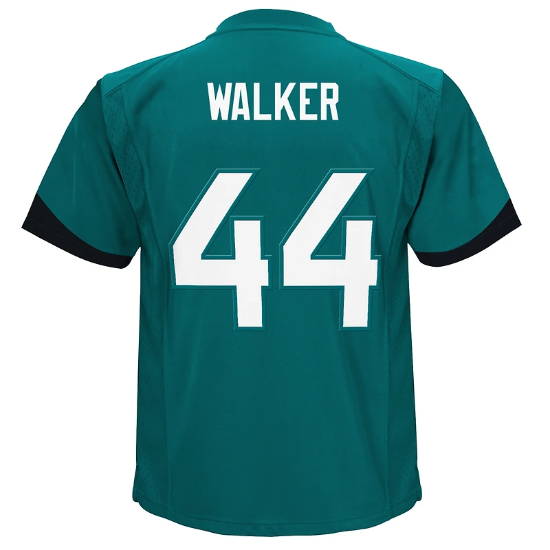 Maillot de match Nike Travon Walker des Jacksonville Jaguars, bleu sarcelle, pour tout-petit