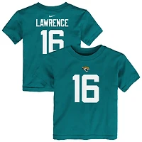 T-shirt Nike Trevor Lawrence pour tout-petit avec nom et numéro de joueur des Jaguars Jacksonville bleu sarcelle
