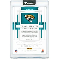Travis Hunter Jacksonville Jaguars Autographed 2025 Panini National Treasures Rookie Hats Off NFL Crest Logo Relic #RHO-THR #2/3 Rookie Card