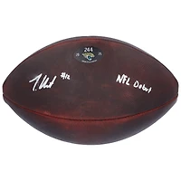 Travis Hunter Jacksonville Jaguars Autographed Game-Used Football vs. Carolina Panthers on September 7, 2025 with "NFL Debut" Inscription - #244