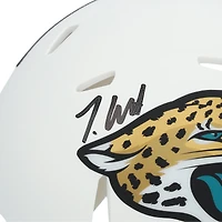 Casque Riddell 2024 Alternate Speed ​​Mini autographié par Travis Hunter des Jaguars de Jacksonville