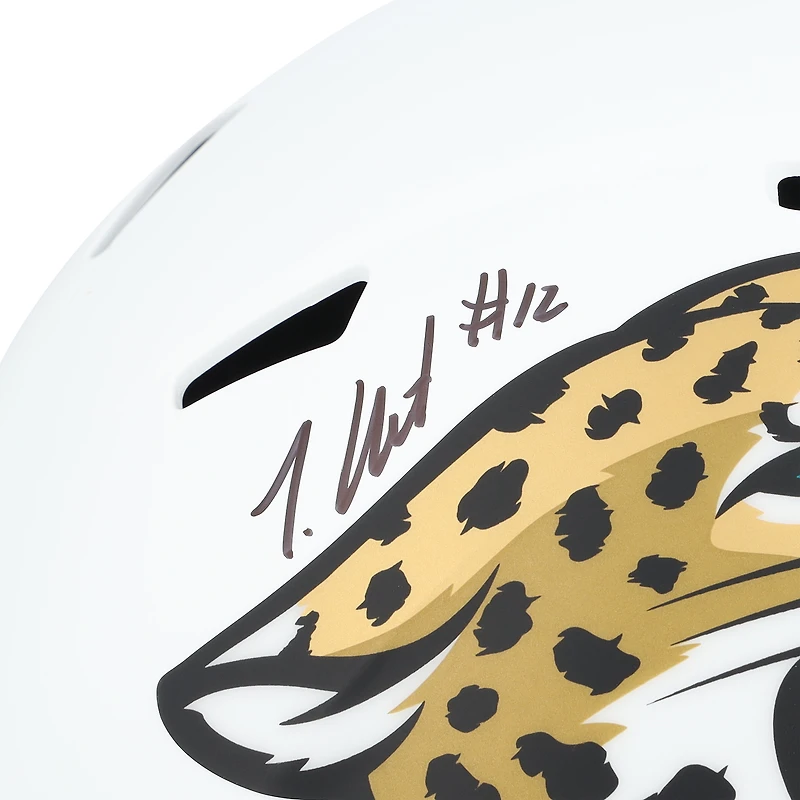 Casque réplique Riddell 2024 Alternate Speed autographié par Travis Hunter des Jaguars de Jacksonville