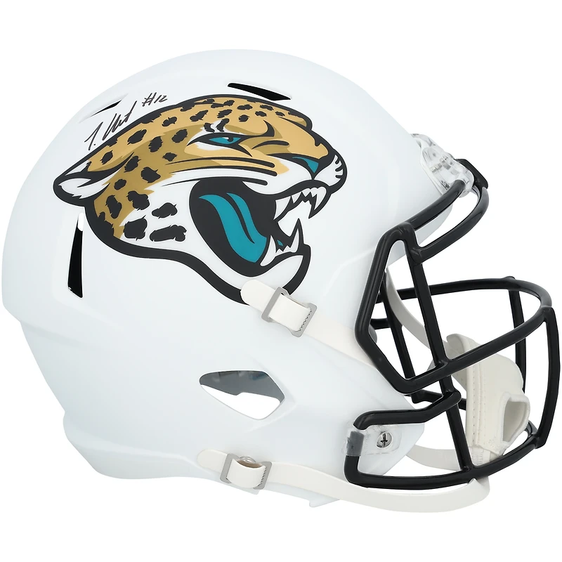 Casque réplique Riddell 2024 Alternate Speed autographié par Travis Hunter des Jaguars de Jacksonville